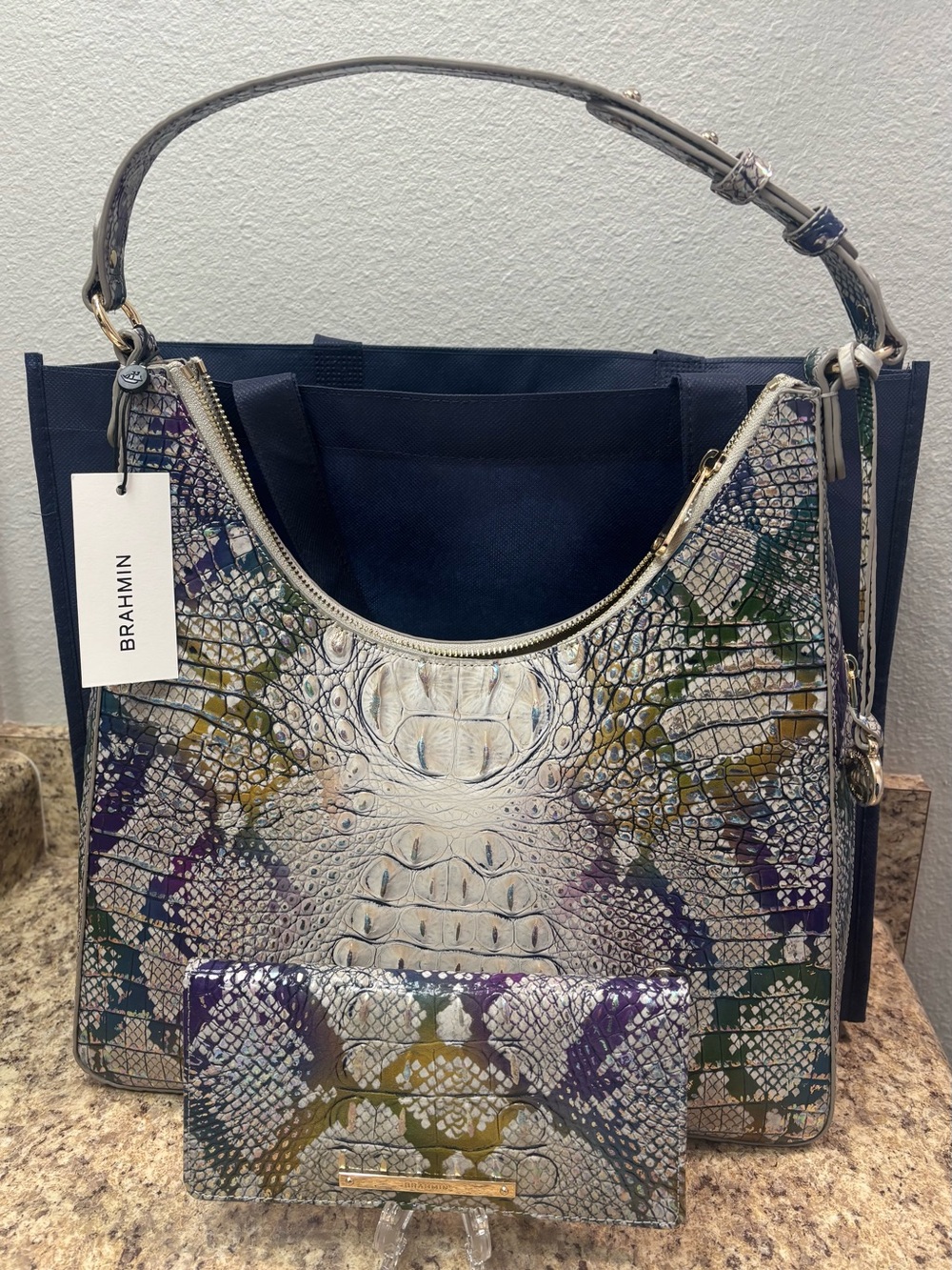 Brahmin Spellbound Ombré Tabitha Handbag and Spellbound Ady Wallet Set